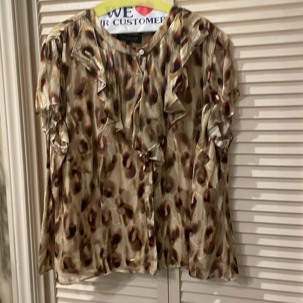 Beautiful Jones New York silk lined size 18W blouse